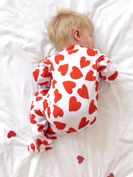 Love Heart cotton sleepsuit