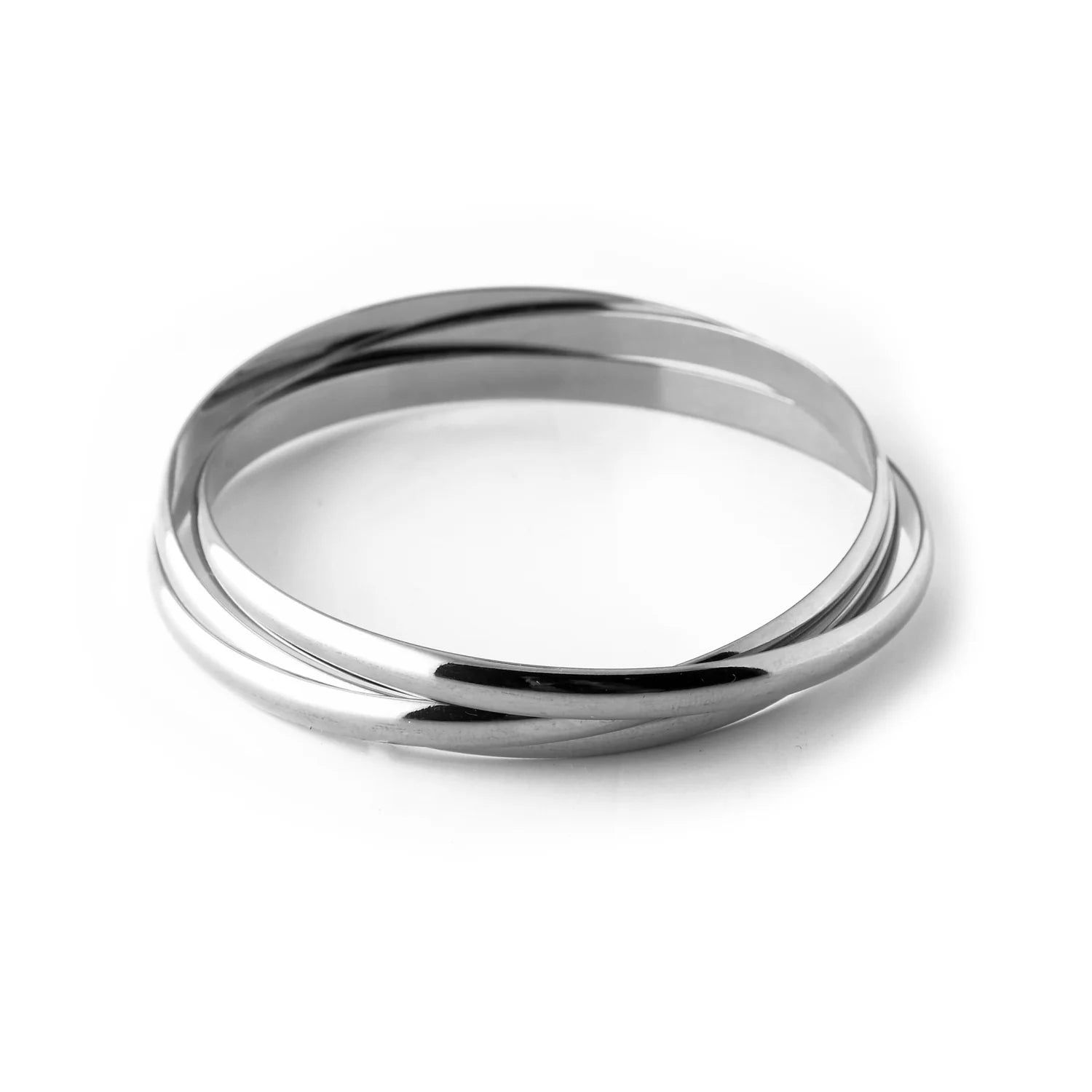 Interlocking Bangles - Silver