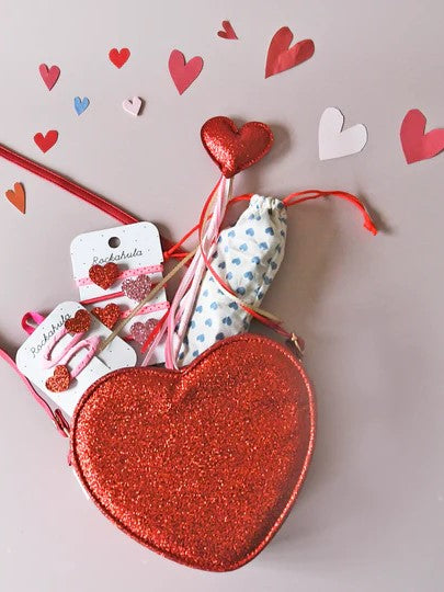 LOVE HEART GLITTER BAG