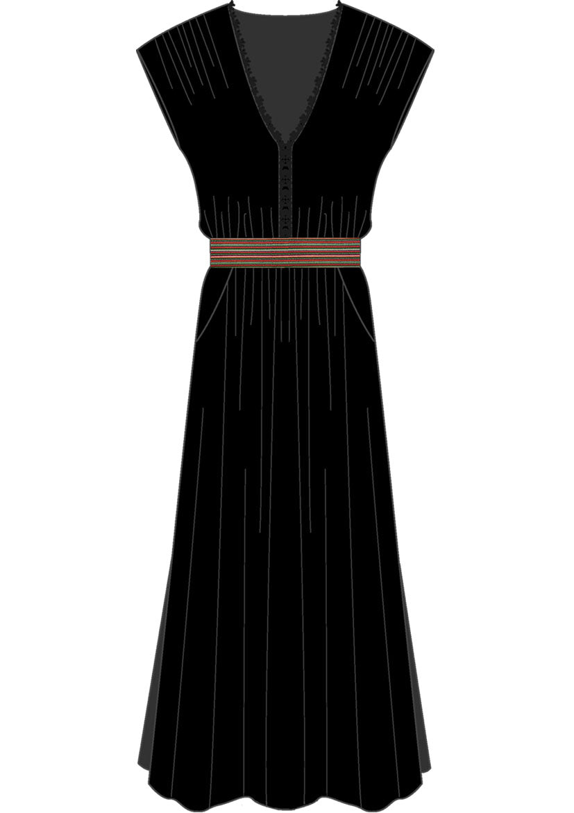 CECE MAXI DRESSBLACK