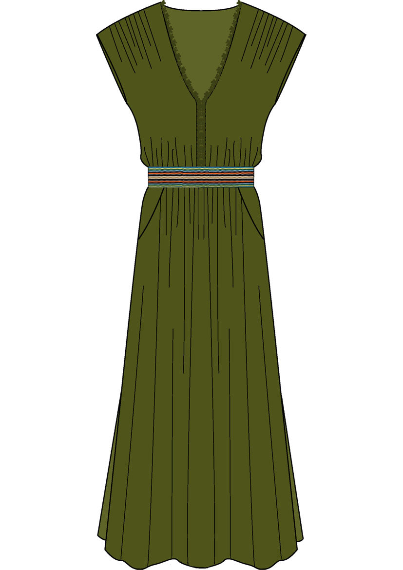 CECE MAXI DRESSGREEN