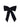 CRINKLE VELVET BOW BLACK