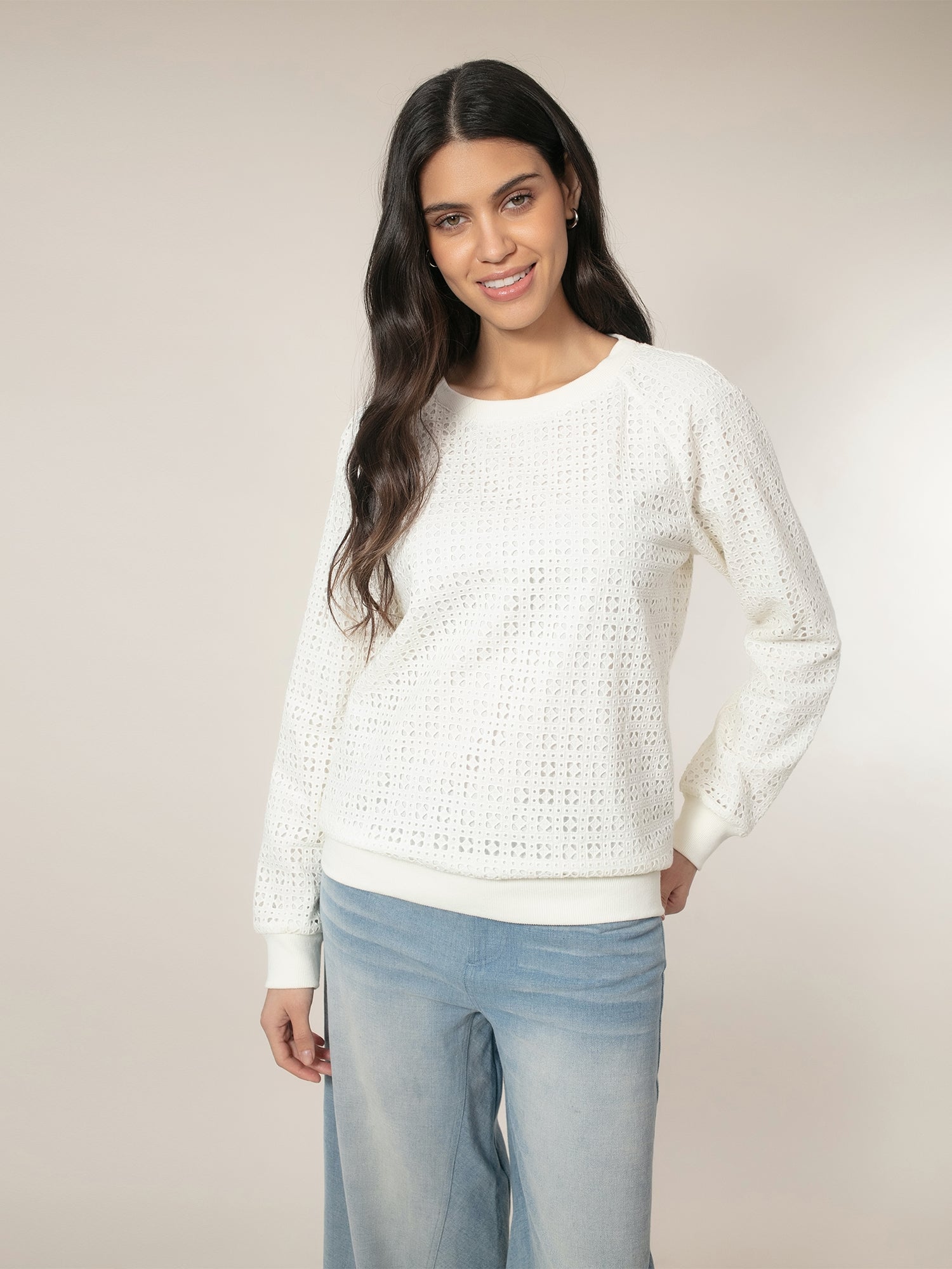 Lily Broderie Blouse - Ecru