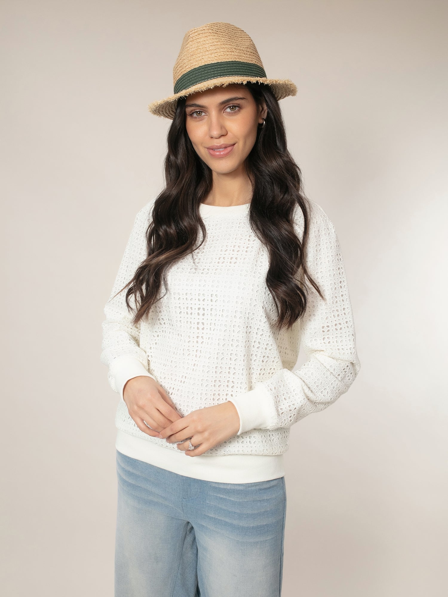 Lily Broderie Blouse - Ecru