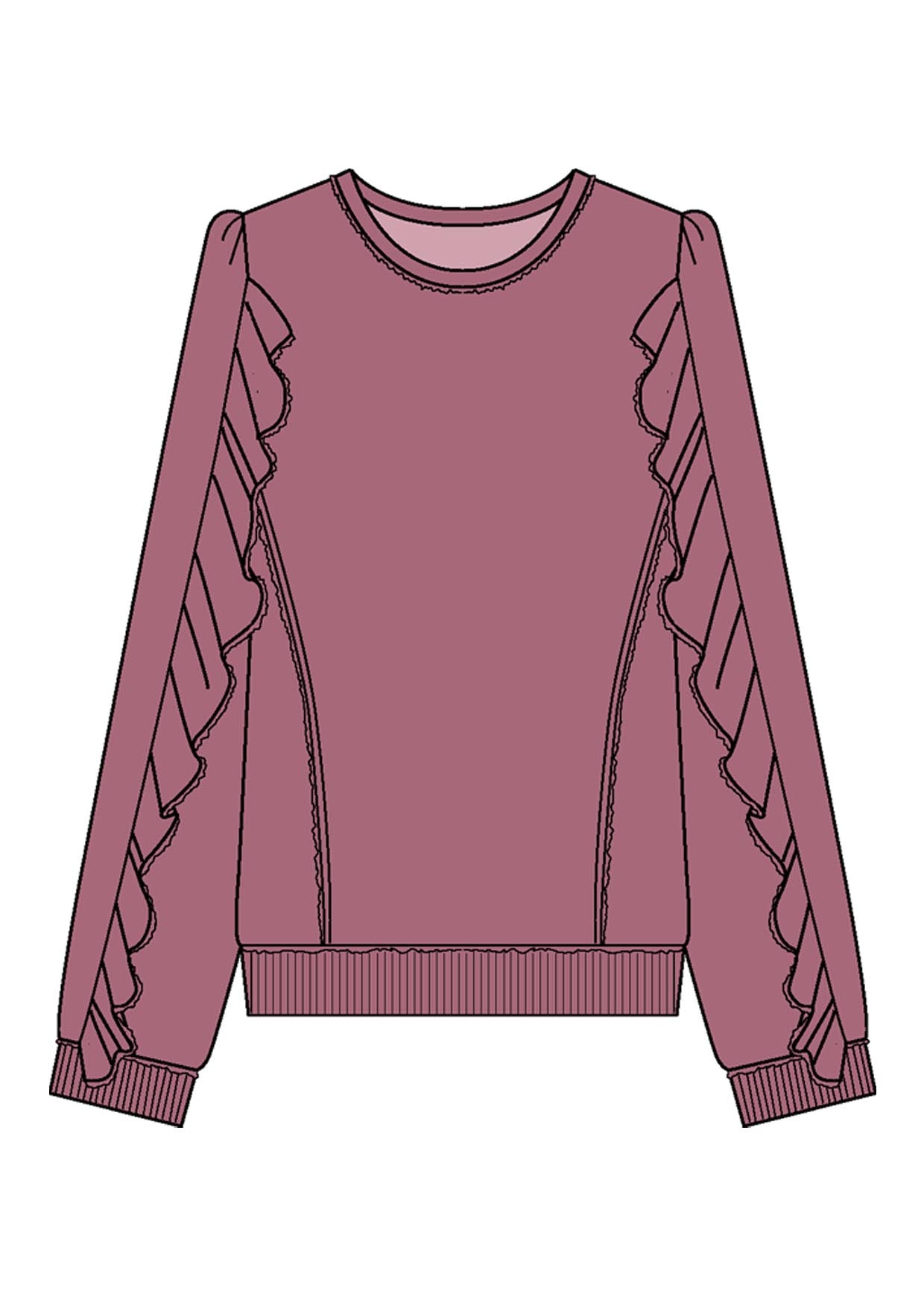 Margot Frilled Sweatshirt