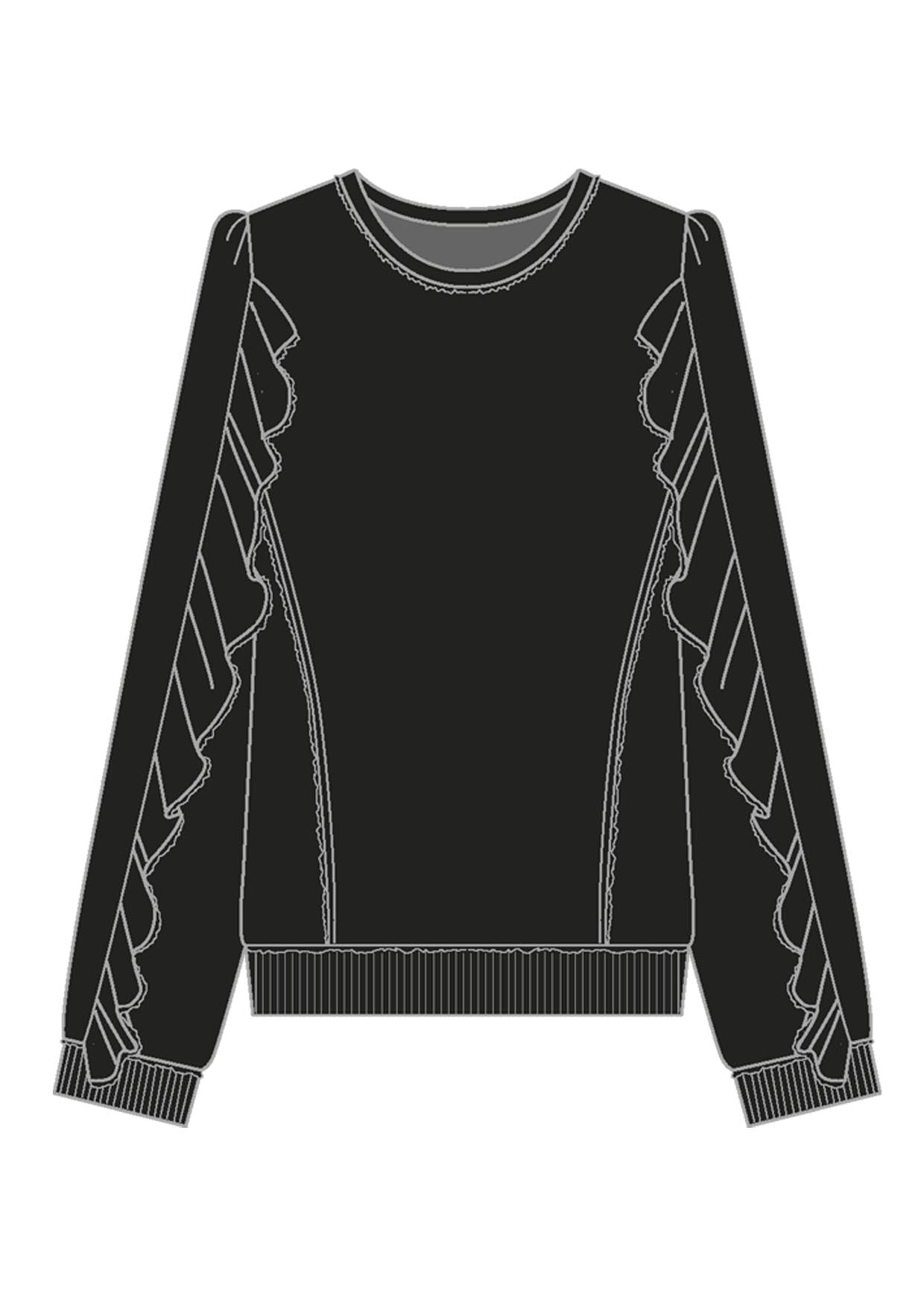 Margot Frilled Sweatshirt