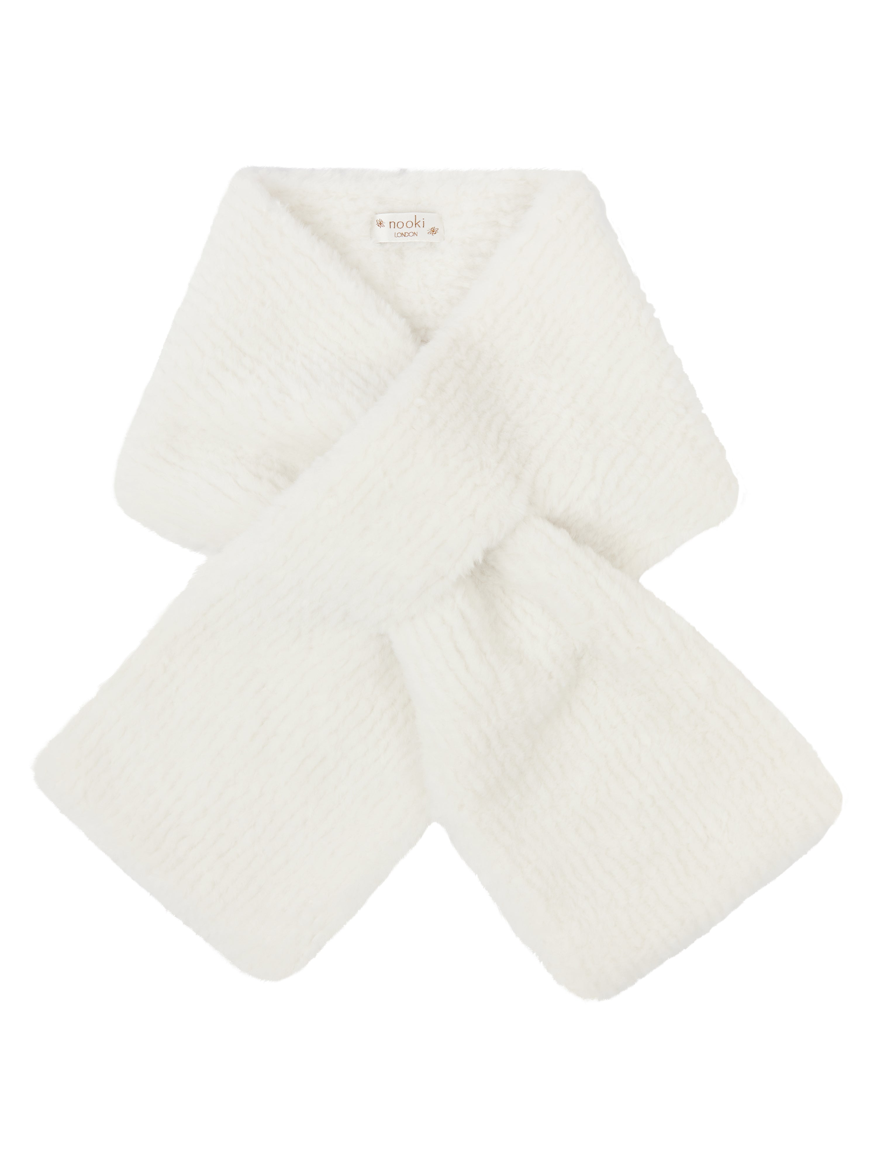 RIVINGTON FAUX FUR SCARF IN CREAM