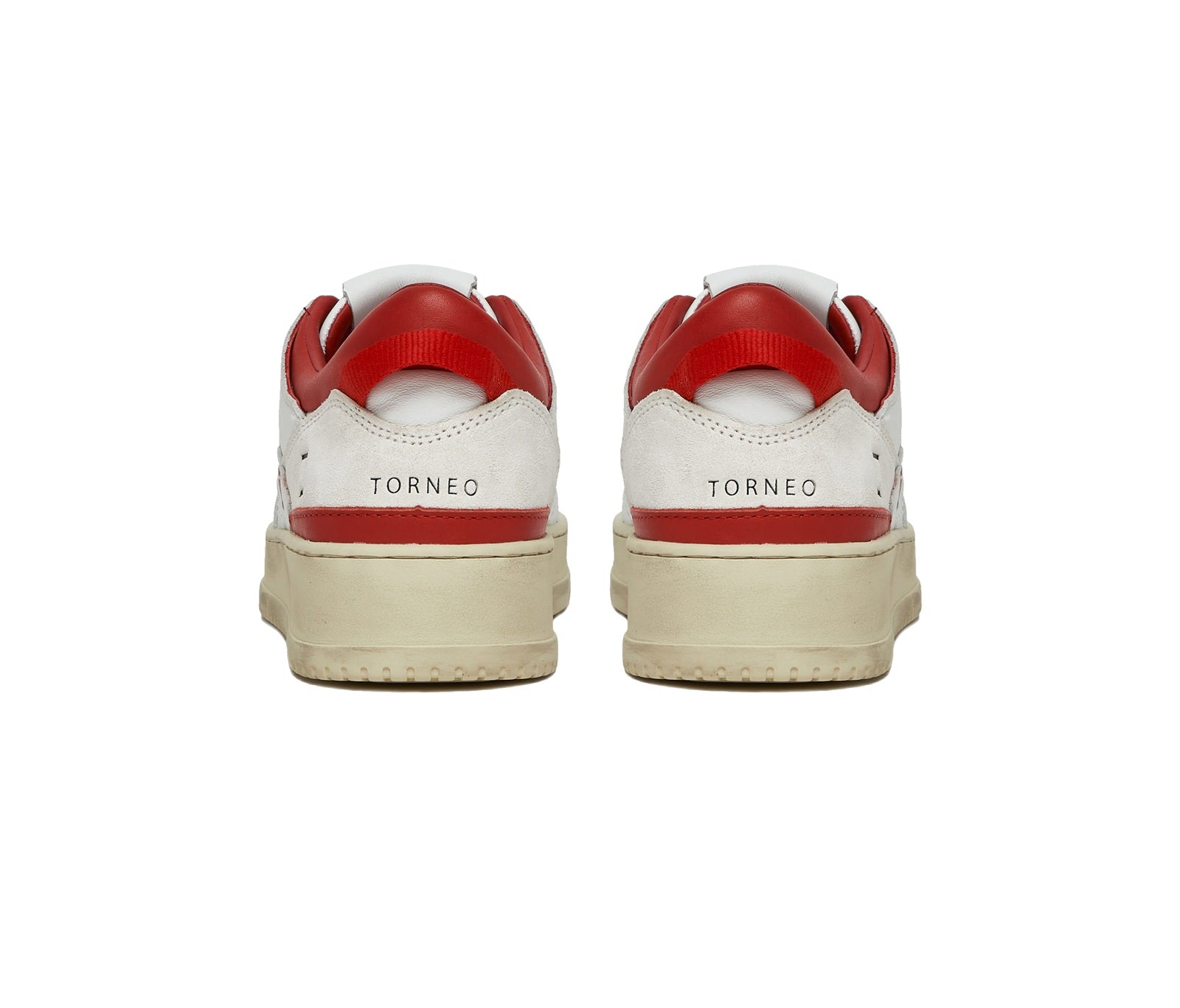 D.A.T.E - TORNEO LEATHER WHITE-RED