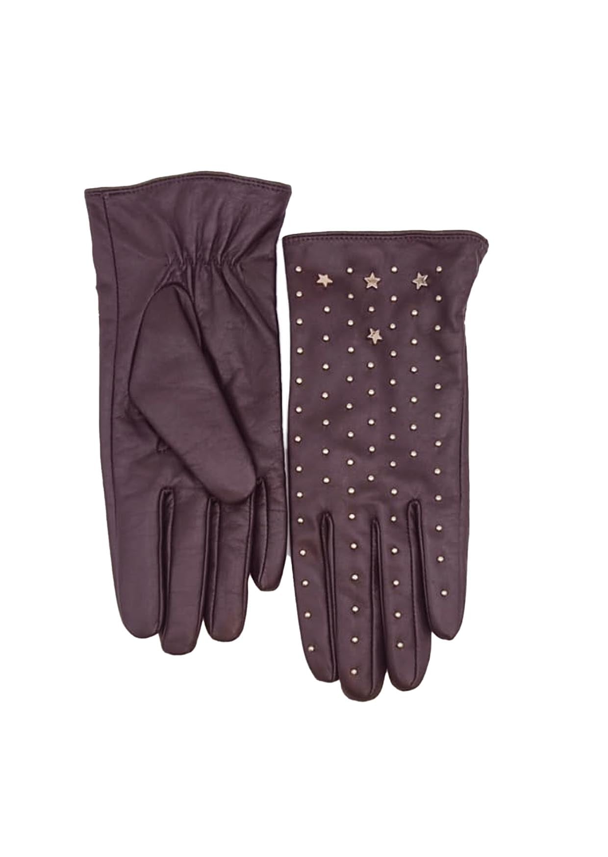 Tishan Studded Glove-Chocolate