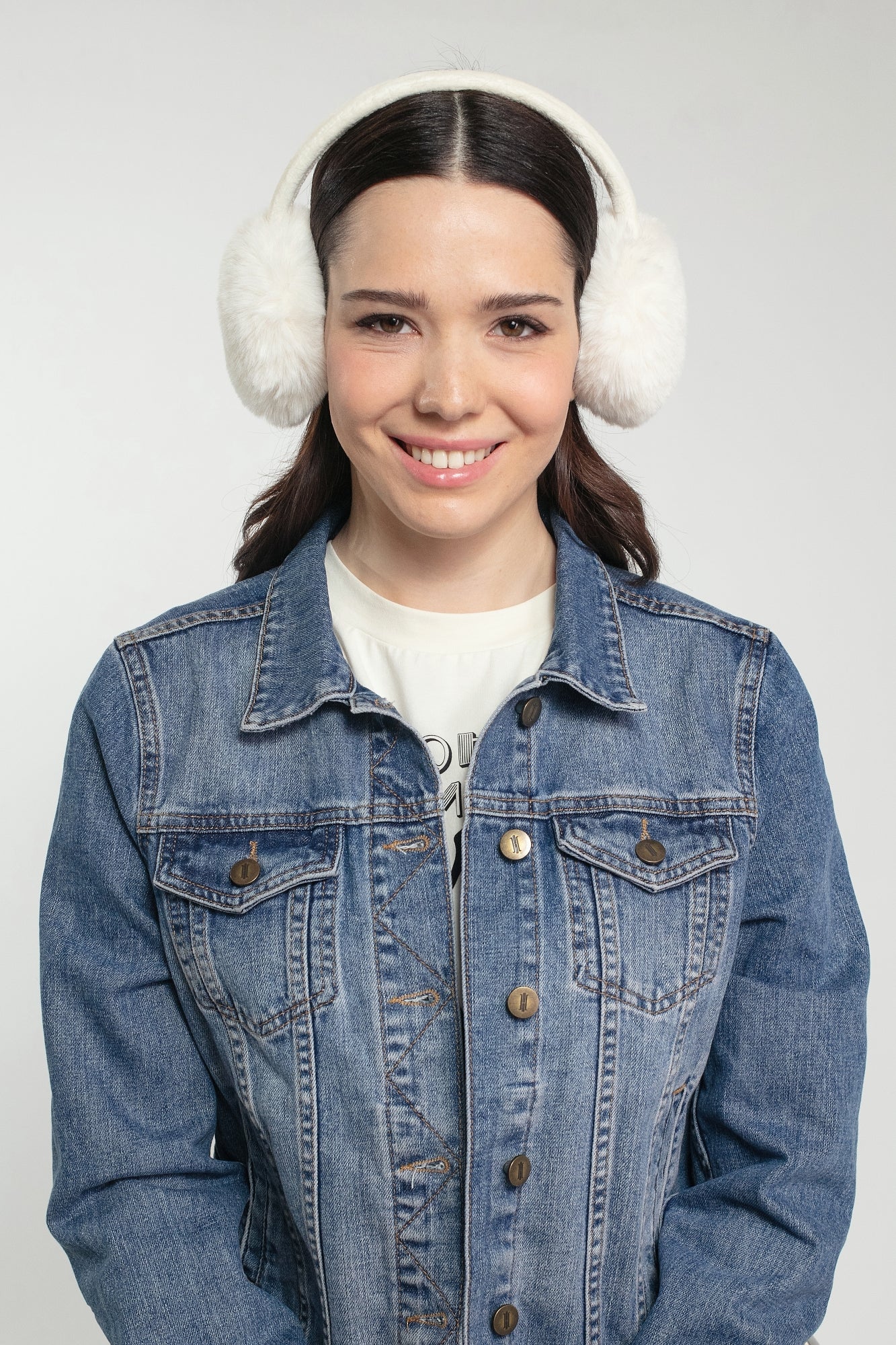 EDIE FAUX FUR EARMUFF AW24 IN CREAM