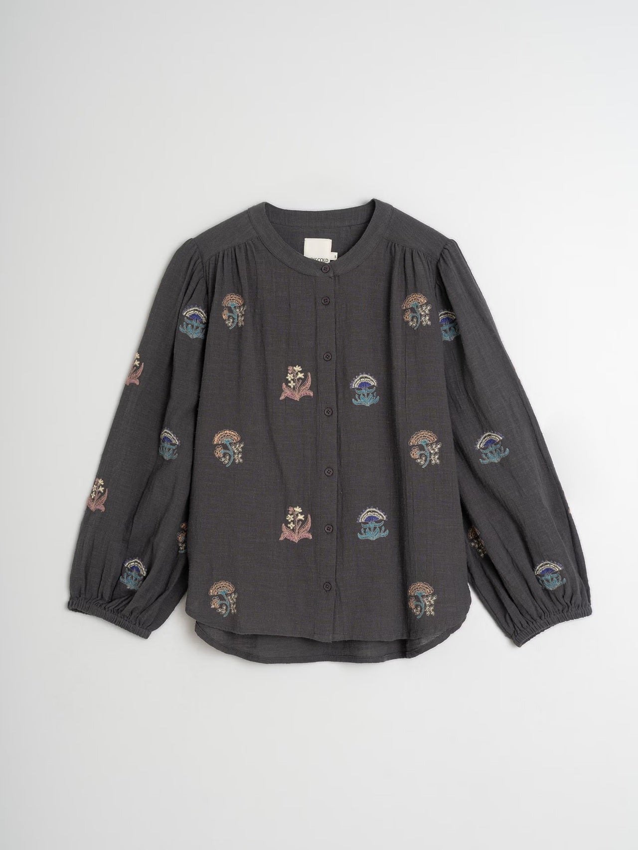 Indi Embroidered Shirt - Carbon