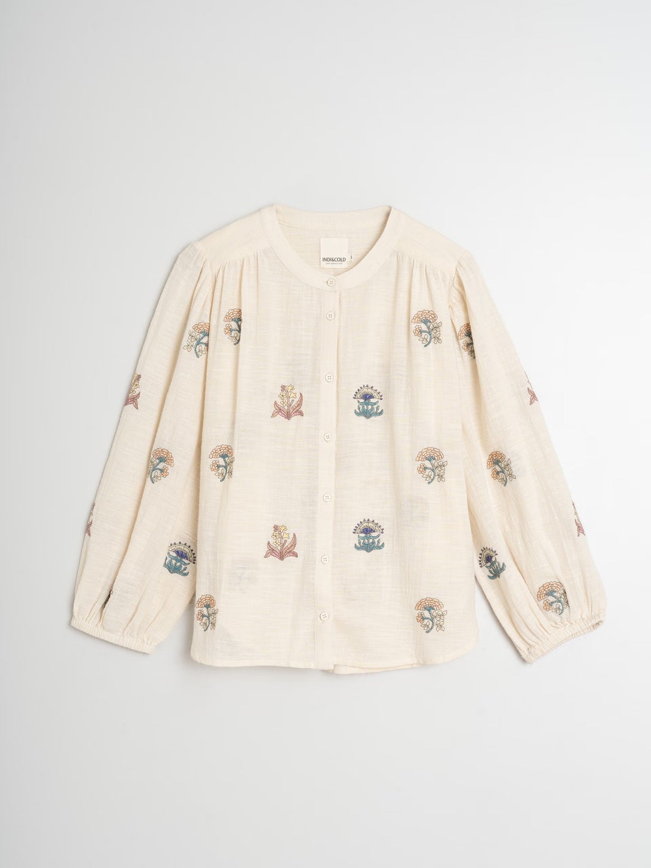 Indi Embroidered Shirt - Cream