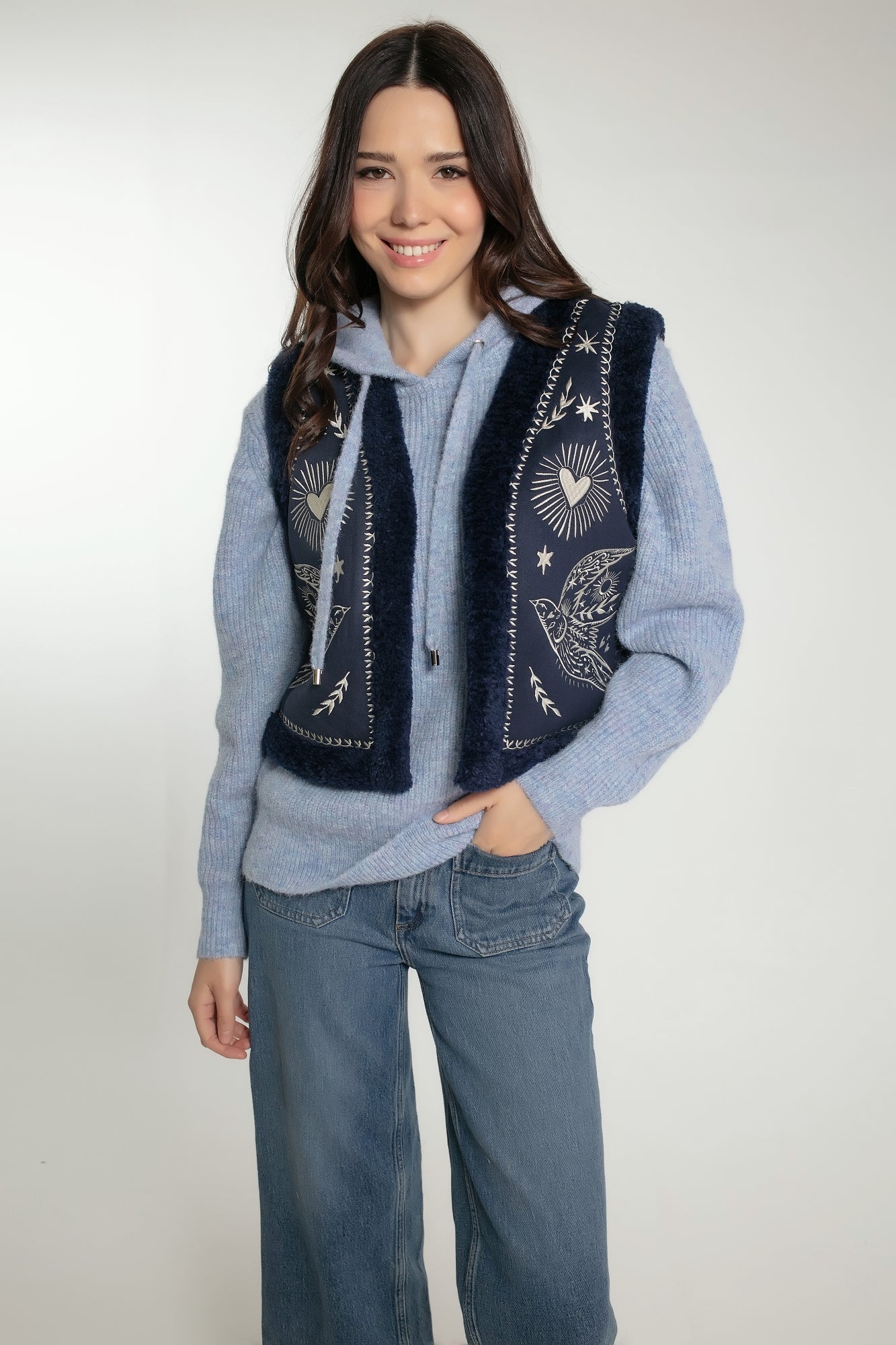 FREEBIRD GILET IN NAVY