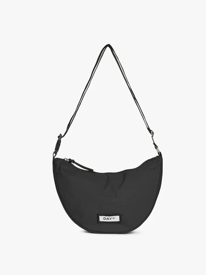 Medium Nylon Wave Crossbody Bag - Black