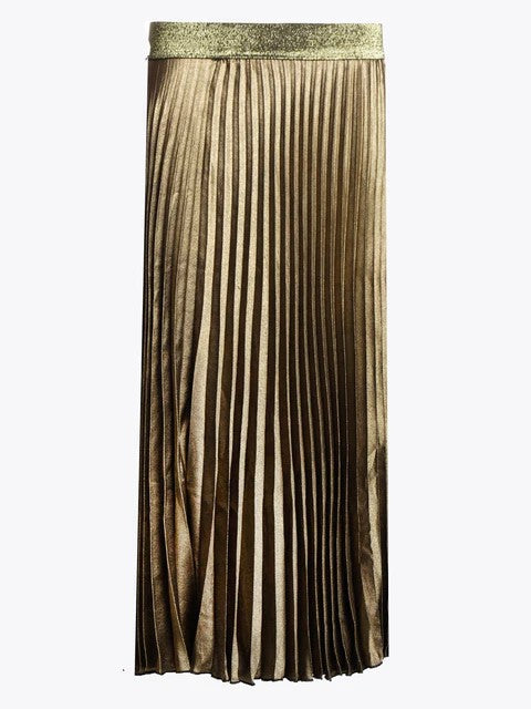 GOLD PLEATED SKIRT