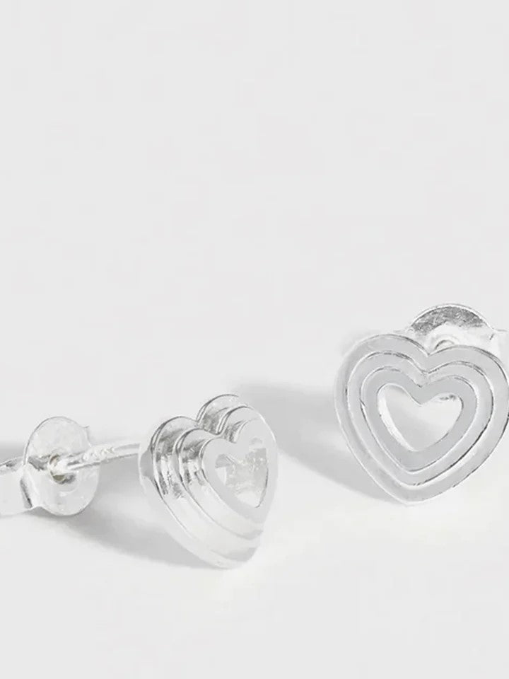 Layered Hearts Studs